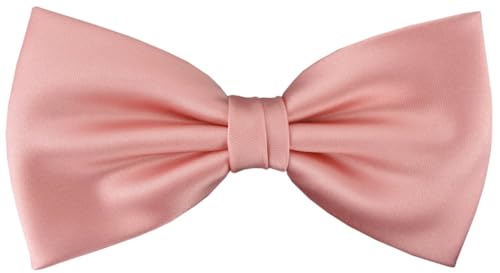 TigerTie vorgebundene Fliege Schleife in dunkelrosa Einfarbig Uni + Geschenkbox von TigerTie