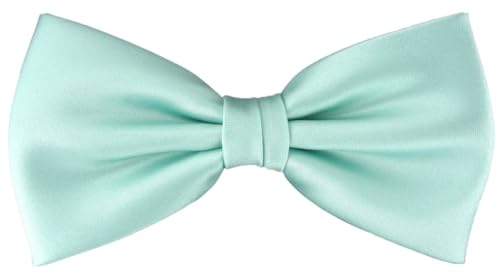 TigerTie vorgebundene Fliege Schleife in mint grün Einfarbig Uni + Geschenkbox von TigerTie