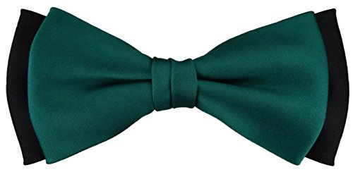 TigerTie vorgebundene doppelfarbige Satin Fliege in grün petrol dunkel türkis schwarz + Geschenkbox TigerTie vorgebundene doppelfarbige Satin Fliege in grün petrol dunkel türkis schwarz + Geschenkbox von TigerTie