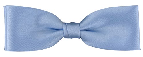 TigerTie vorgebundene schmale Fliege in hellblau Uni einfarbig + Box von TigerTie