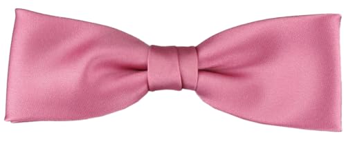 TigerTie vorgebundene schmale Fliege in hellpink Uni einfarbig + Box von TigerTie