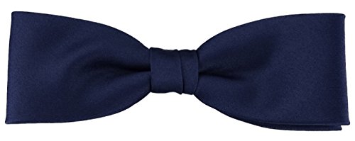 TigerTie vorgebundene schmale Fliege in marine Uni einfarbig + Box von TigerTie