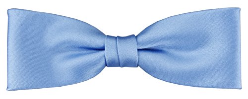 TigerTie vorgebundene schmale Fliege in pastellblau Uni einfarbig + Box von TigerTie