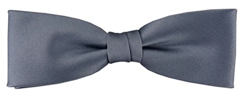 TigerTie vorgebundene schmale Fliege in silbergrau Uni einfarbig + Box TigerTie vorgebundene schmale Fliege in silbergrau Uni einfarbig + Box von TigerTie