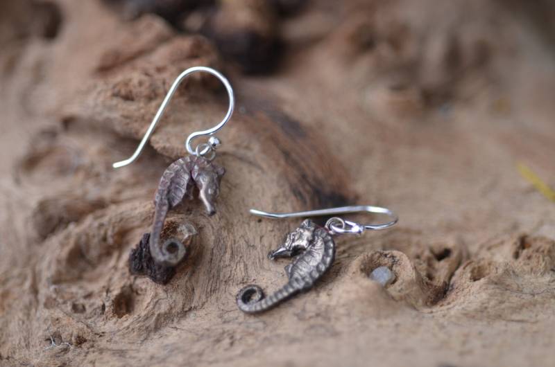 Bronze Seepferdchen Ohrringe/Guss Leben Im Meer Robert Burkett Design Sterling Creole Tier Bronze Seepferdchen Ohrringe/Guss Leben Im Meer Robert Burkett Design Sterling Creole Tier von TigerTigerTreasures