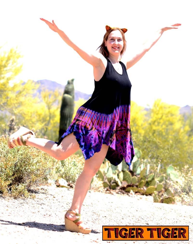 Flowy Cover Up Dress W/Pockets/Bathing Suit Coverall/Festival Dance Gear/Festive Clothing/Summertime/Boho/Hippie Fashion/Rave von TigerTigerTreasures