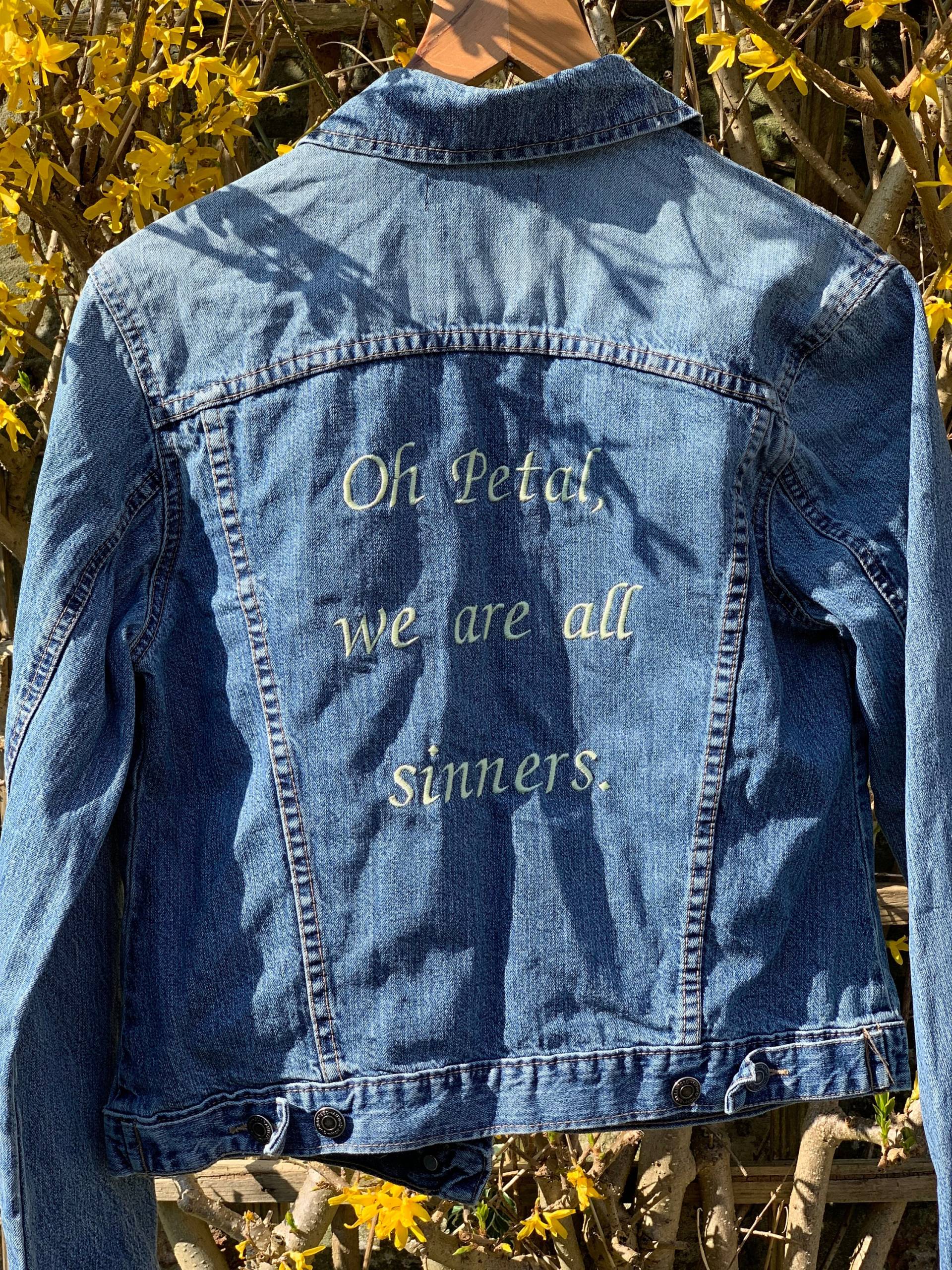 Reworked Vintage Bestickte Jeansjacke Jacke Folk Hippie Boho Western Indie Y2K von Tigerheartvintage