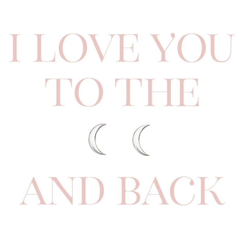 I Love You To The Moon & Back - Mond Ohrringe I Love You To The Moon & Back - Mond Ohrringe von TigerlillyCouture