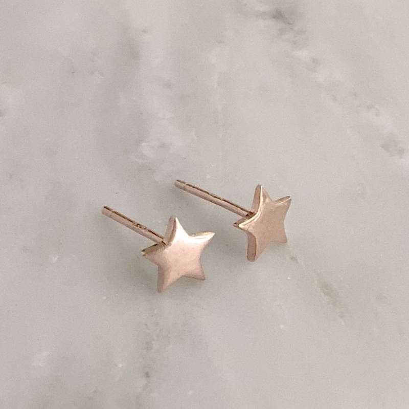 Rose Gold Sterling Silber Ohrstecker - Stern Ohrringe Rose Gold Sterling Silber Ohrstecker - Stern Ohrringe von TigerlillyCouture