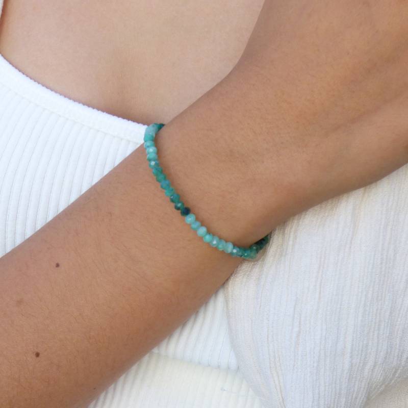 Smaragd Perlen Armband 14K Gold Filled Edelstein Schmuck von TigerlillyJewellery