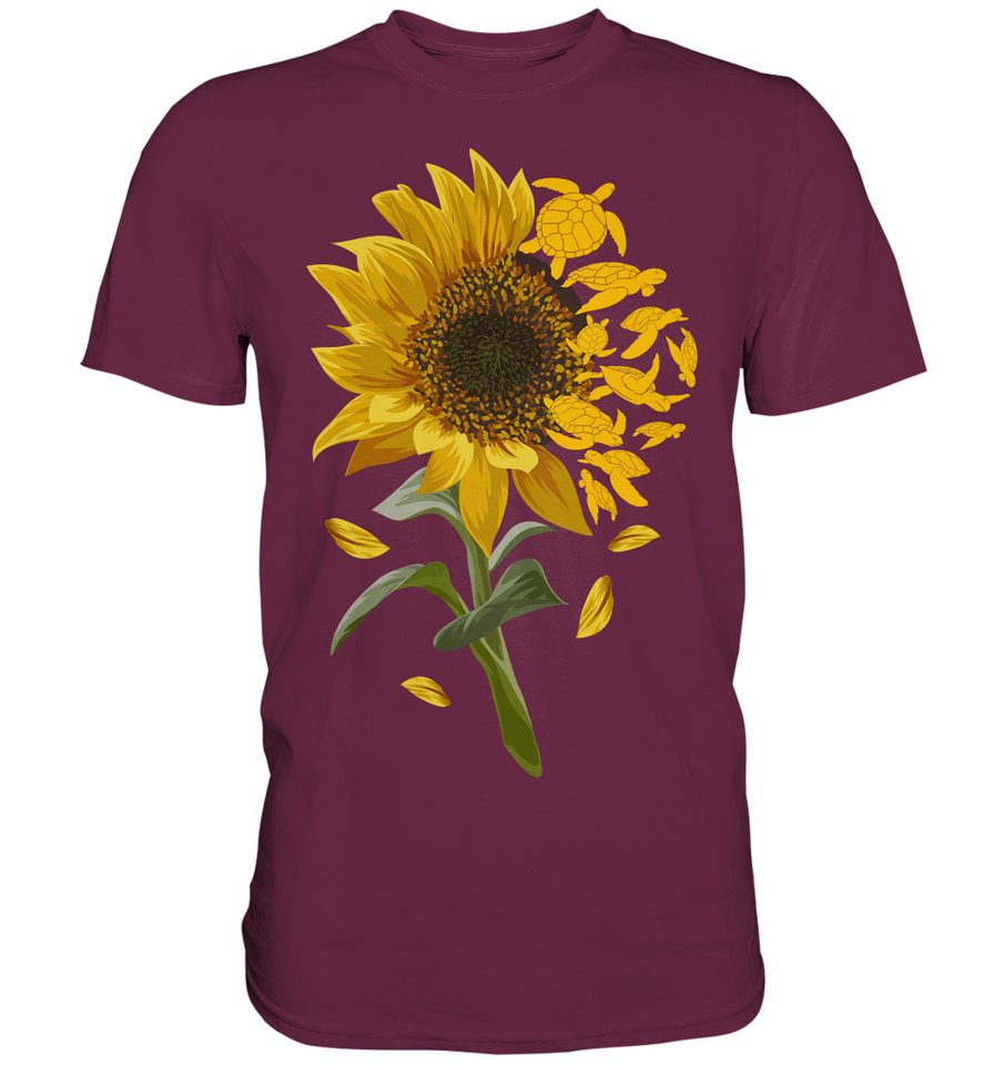 Tigerlino T-Shirt Schildkröten Sonnenblumen T-Shirt Garten Motiv Gärtner Geschenk Tigerlino T-Shirt Schildkröten Sonnenblumen T-Shirt Garten Motiv Gärtner Geschenk von Tigerlino