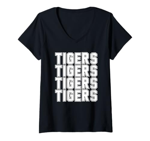 Damen Tiger T-Shirt mit V-Ausschnitt Damen Tiger T-Shirt mit V-Ausschnitt von Tigers