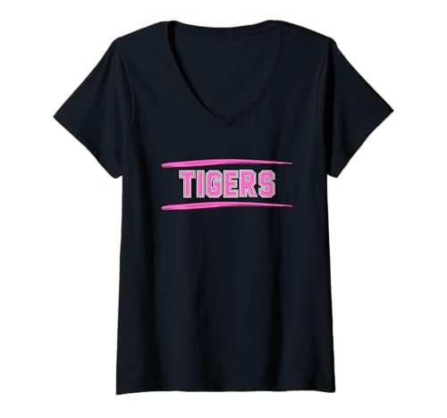 Damen Tiger T-Shirt mit V-Ausschnitt Damen Tiger T-Shirt mit V-Ausschnitt von Tigers