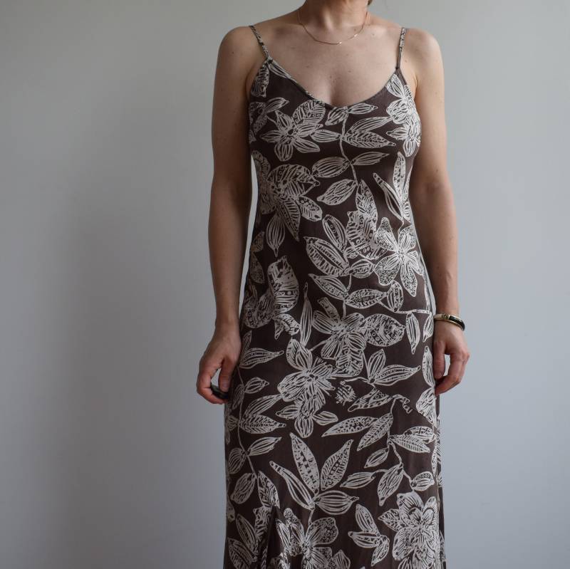 Leinen/Baumwolle Maxi Sommerkleid. Ursprünglich Damengröße S von TigonVintage