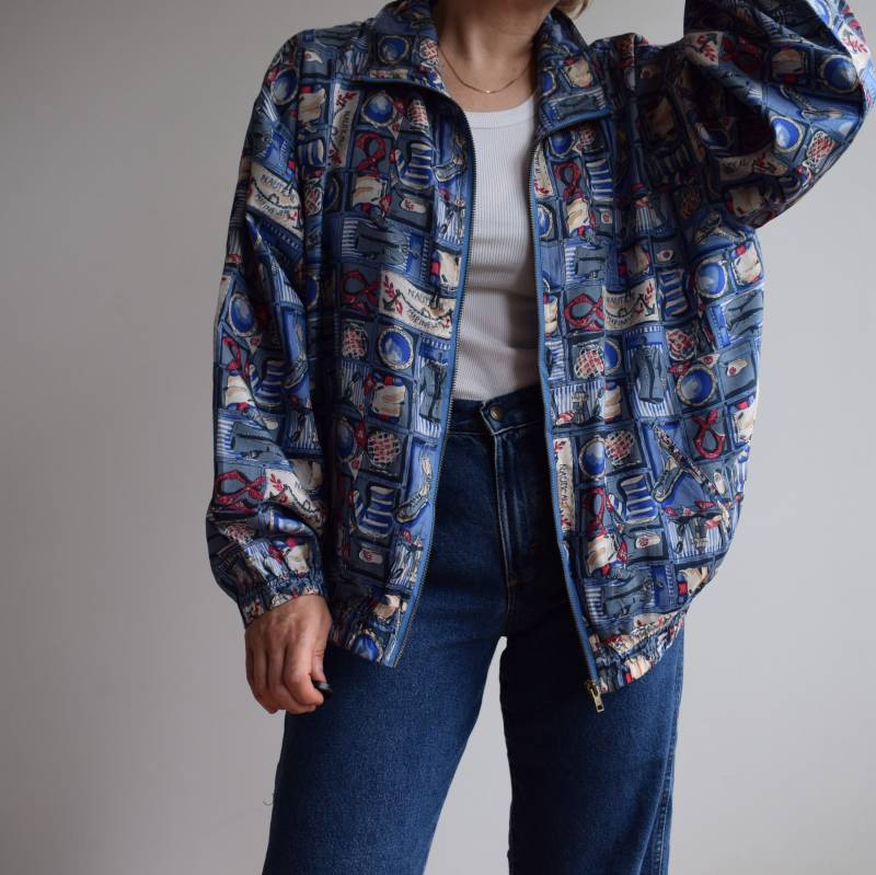 Vintage Bomberjacke Aus Seide. Ursprünglich Damen Größe M. 90Er Jahre Ära von TigonVintage