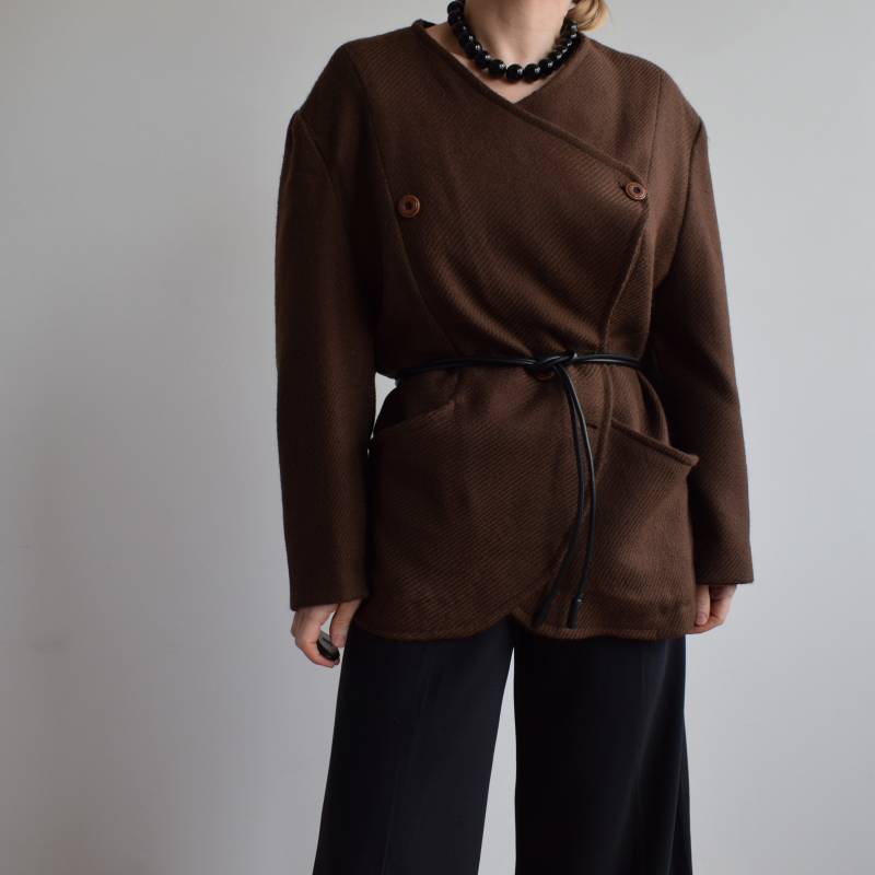 Vintage Braune Wolljacke. Ursprünglich Damengröße M/L. 90Er Jahre von TigonVintage