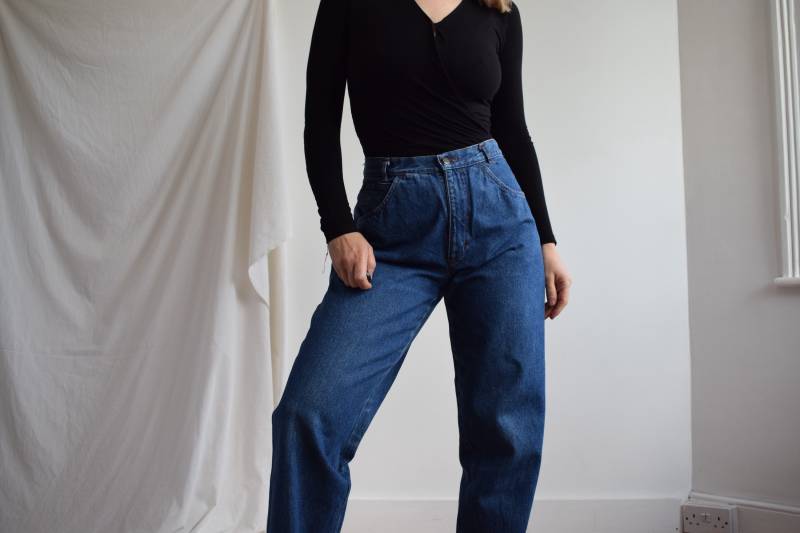 Vintage Jeans Mit Hoher Taille. Taille 70cm=27'5. Frühe 90Er Jahre Ära von TigonVintage