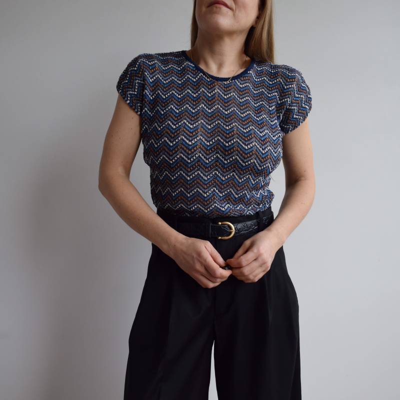 Vintage Kurzarm Top. Ursprünglich Damengröße S. 80Er Jahre von TigonVintage