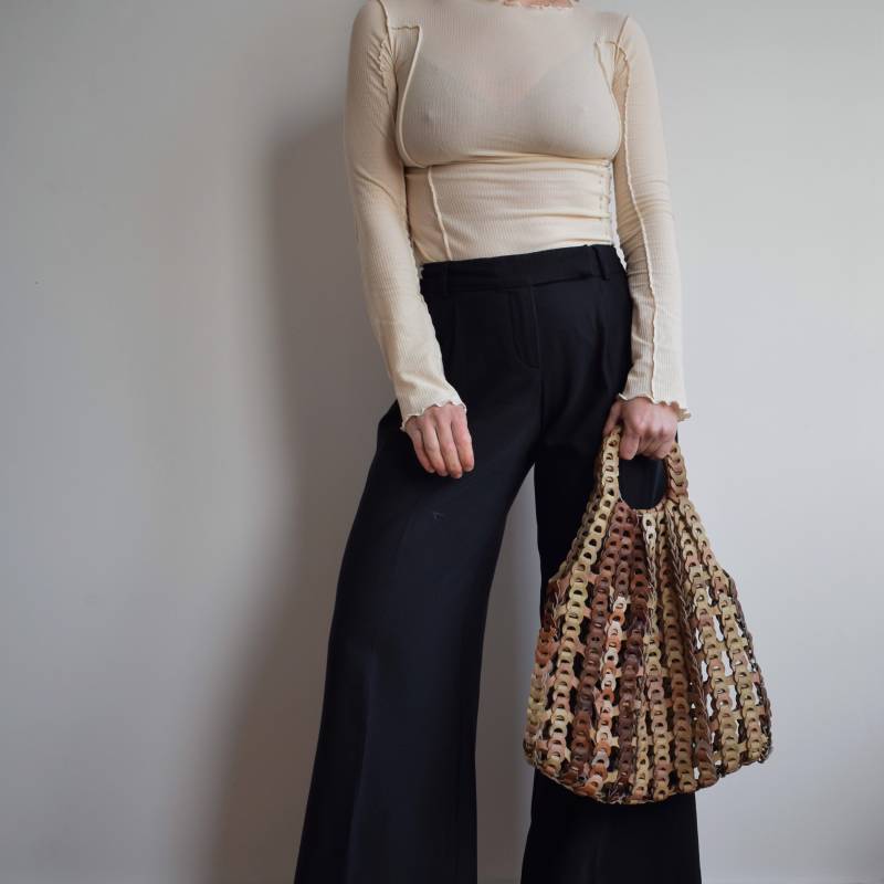 Vintage Leder Handtasche. 90Er Jahre Ära von TigonVintage