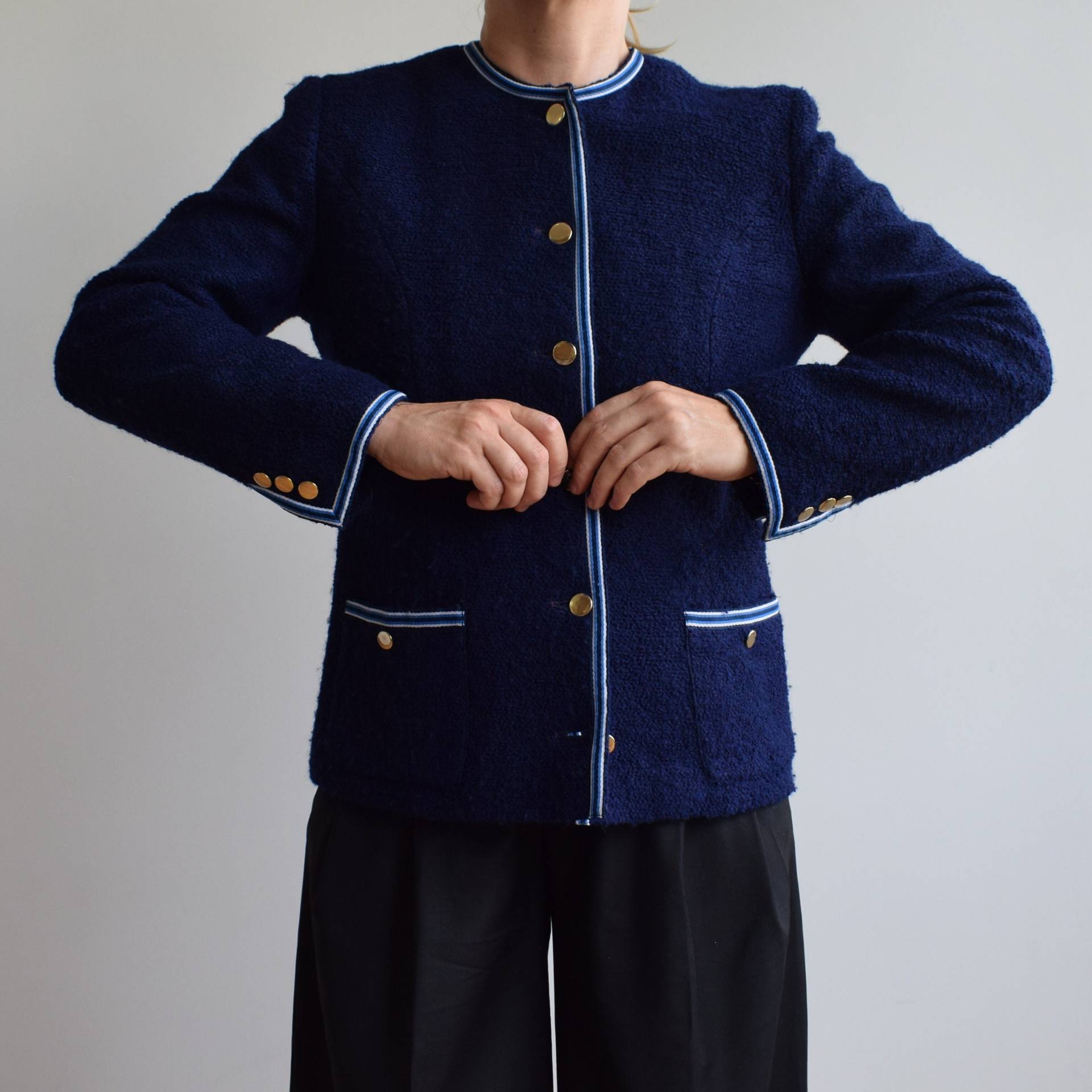 Vintage Marineblauer Blazer. Ursprünglich Damengröße S. Ende Der 80Er Jahre von TigonVintage