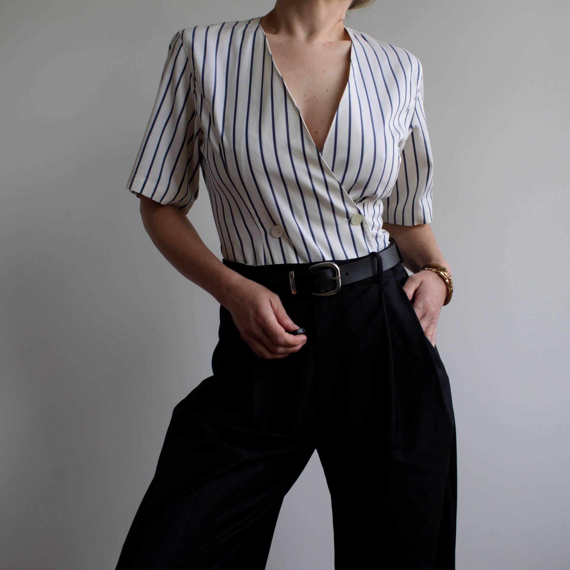 Vintage Max Mara Baumwollbluse. Ursprünglich Damengröße Xs/S. 90Er Jahre von TigonVintage