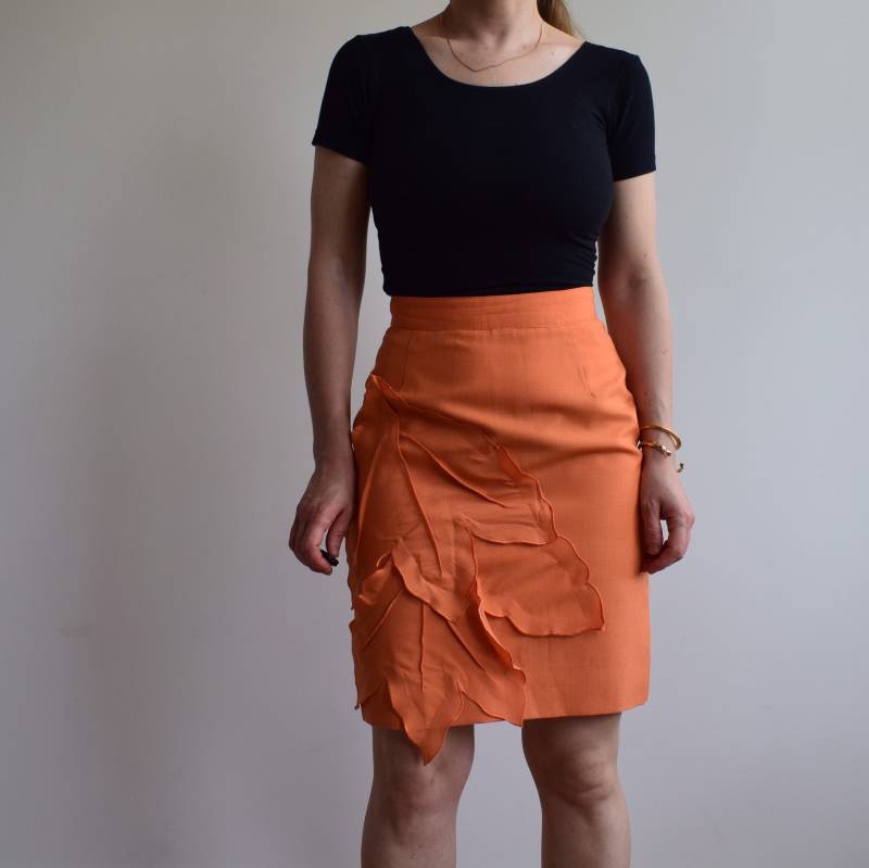 Vintage Minirock Orange. Ursprünglich Damengröße S. 90Er Jahre von TigonVintage