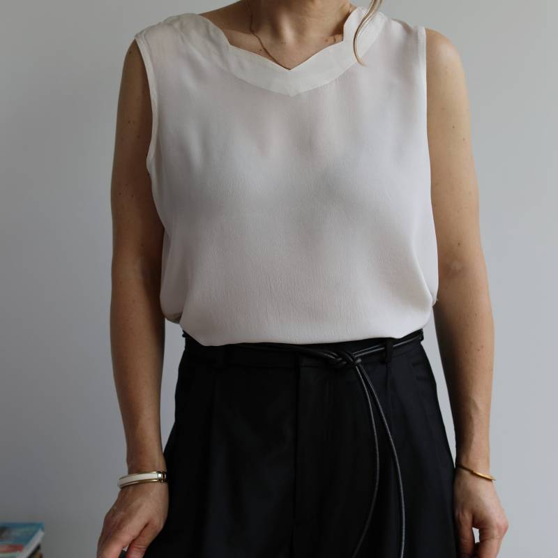 Vintage Seidenweste Top. Ursprünglich Damengröße M. 90Er Jahre von TigonVintage