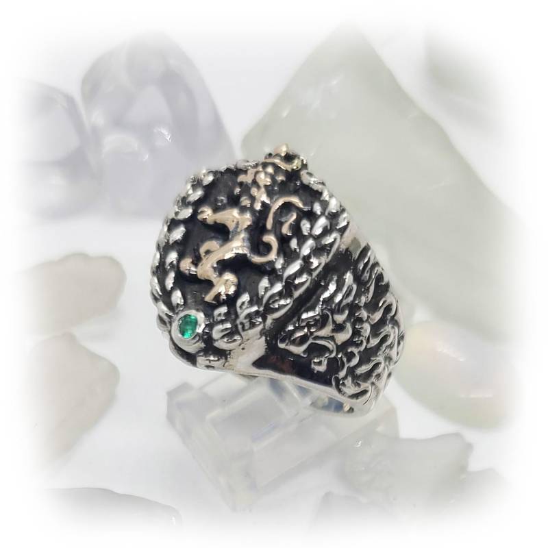 Gelber Löwe Sterlingsilber Ring von TigraniSilver