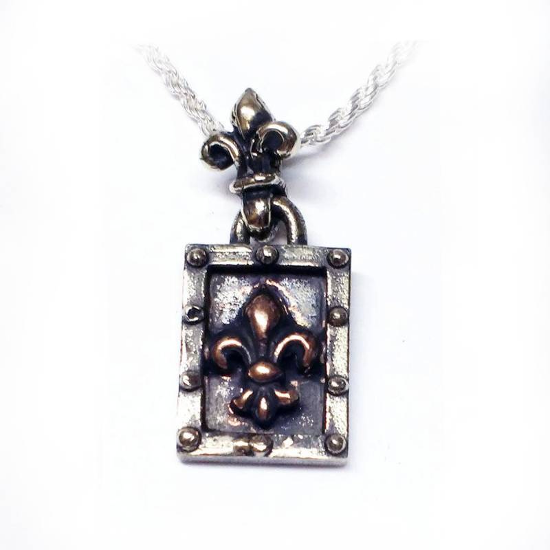 Gerahmt Fleur De Lis Silber Anhänger Gerahmt Fleur De Lis Silber Anhänger von TigraniSilver