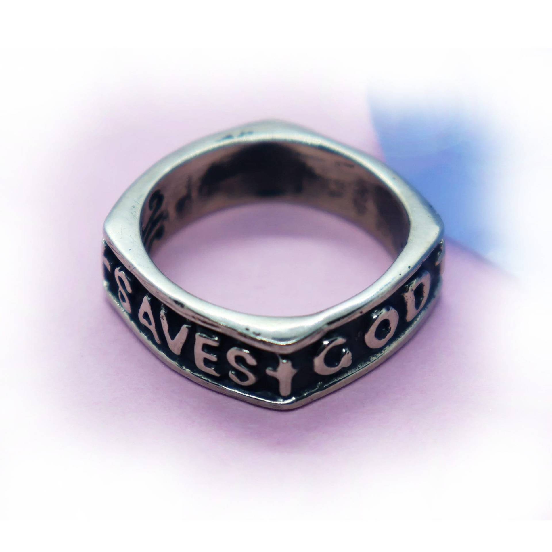 Gott Rettet Jesus Liebt Sterling Silber Ring von TigraniSilver