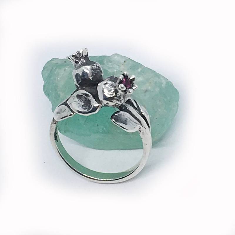 Granatapfel Sterling Silberring Granatapfel Sterling Silberring von TigraniSilver