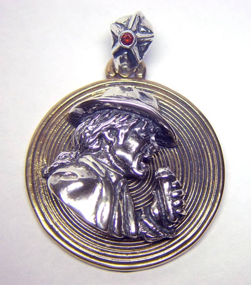 Michael Jackson Disk Sterling Silber Anhänger von TigraniSilver