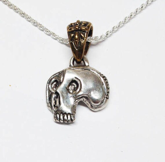 Schädel Picasso Silberanhänger V2 von TigraniSilver