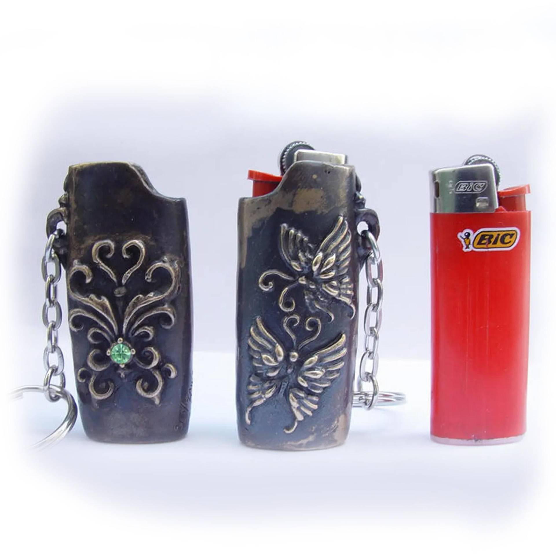 Schmetterling Feuerzeughülle von TigraniSilver