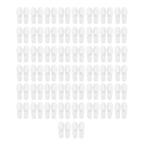 Einweg Hausschuhe, Unisex rutschfeste weiße Hausschuhe Bulk Guest Spa Weich und bequem für Zuhause, Hotel oder Reisen 50 Paar von Tiiyee