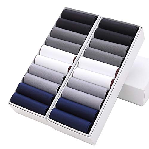 MXBAOHENG 20Pairs Business Herren Seiden-Socken reißfeste Breathable Socken kühlen Nylon Herren Socken Strümpfe Transparente Beutel-Verpackung 5Color von MXBAOHENG