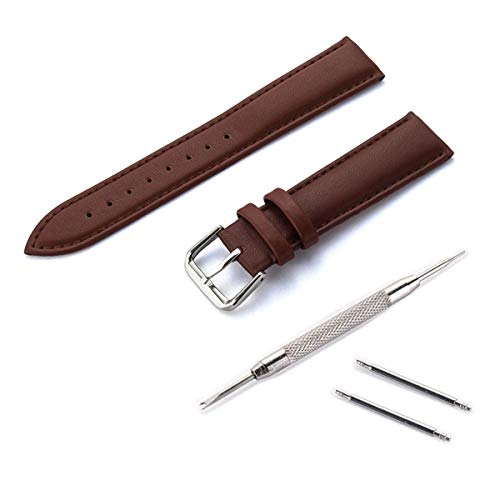 TikTako Dornschliesse Uhren Band 14/20 mm Lederriemen Uhrenarmbänder Uhr Uhren Zubehör für Frauen von TikTako