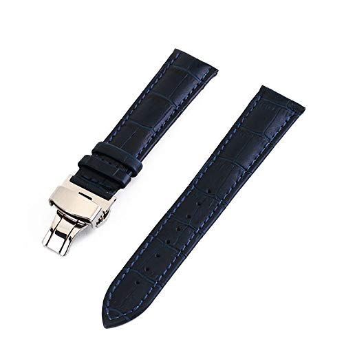 TikTako Echtes Leder Uhrenarmbänder 12 24mm Universal-Uhr-Faltschließe Stahl Schliesse Armband Handgelenk-Gurt-Armband-Werkzeug von TikTako