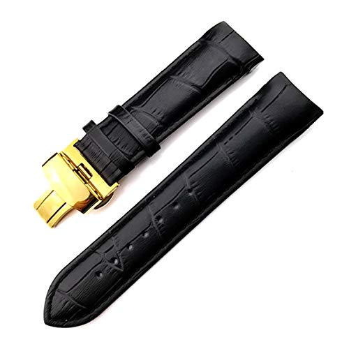 TikTako Kuh-Leder-Armband-Gurt-Uhr-Bügel-Armbänder Faltschließe Quick Release-Uhrenarmband 22-24mm von TikTako
