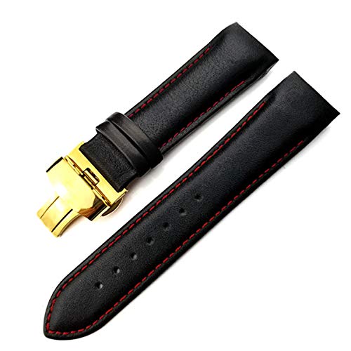 TikTako Kuh-Leder-Armband-Gurt-Uhr-Bügel-Armbänder Faltschließe Quick Release-Uhrenarmband 22-24mm von TikTako