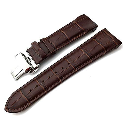 TikTako Kuh-Leder-Armband-Gurt-Uhr-Bügel-Armbänder Faltschließe Quick Release-Uhrenarmband 22-24mm von TikTako