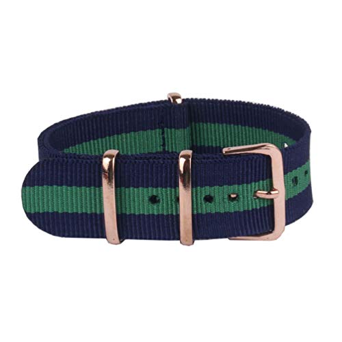 TikTako NATO-Uhrenarmbänder mit Rose Gold Buckle 18/20/22mm Armee-Militär NATO Nylon Uhrenarmbänder Gurtringe Style 4, 20mm TikTako NATO-Uhrenarmbänder mit Rose Gold Buckle 18/20/22mm Armee-Militär NATO Nylon Uhrenarmbänder Gurtringe Style 4, 20mm von TikTako