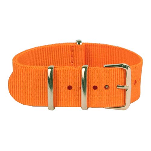 TikTako NATO-Uhrenarmbänder mit Rose Gold Buckle 18/20/22mm Armee-Militär NATO Nylon Uhrenarmbänder Gurtringe Style-9, 22mm von TikTako