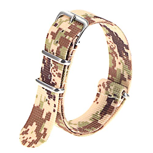 TikTako Nylon NATO-Uhrenarmband 18mm/20mm/22mm Uhrenarmband-Militär-beiläufigen Uhr-Bügel-Armee-Sport-Uhr-Band Stil 10, 18mm von TikTako