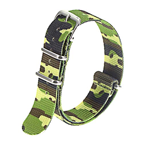 TikTako Nylon NATO-Uhrenarmband 18mm/20mm/22mm Uhrenarmband-Militär-beiläufigen Uhr-Bügel-Armee-Sport-Uhr-Band Style 2, 18mm von TikTako
