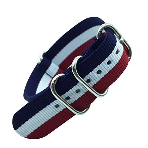 TikTako Nylon Quick Release Uhrenarmbänder 18mm/20mm/22mm/24mm Armee Sport NATO Armband Bunte 1, 20mm von TikTako