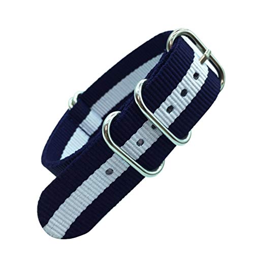 TikTako Nylon Quick Release Uhrenarmbänder 18mm/20mm/22mm/24mm Armee Sport NATO Armband Bunte 3, 24mm von TikTako