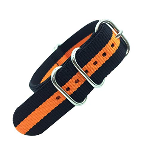 TikTako Nylon Quick Release Uhrenarmbänder 18mm/20mm/22mm/24mm Armee Sport NATO Armband Bunte 5, 24mm von TikTako