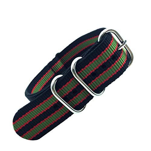 TikTako Nylon Quick Release Uhrenarmbänder 18mm/20mm/22mm/24mm Armee Sport NATO Armband Bunte 8, 22mm von TikTako