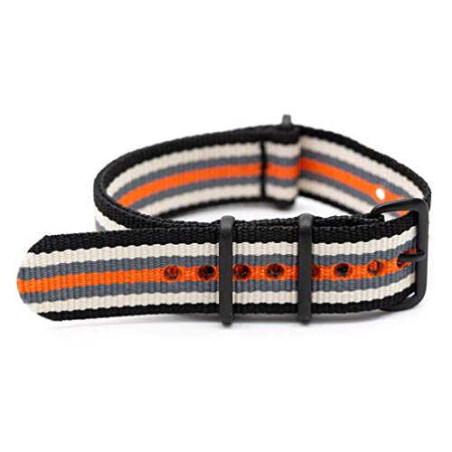 TikTako Quick Release NATO Uhrenarmbänder 18mm/20mm/22mm/24mm Für NATO-Uhr-Band-Sport-Armbanduhr-Band-Bügel Style-8, 18mm von TikTako